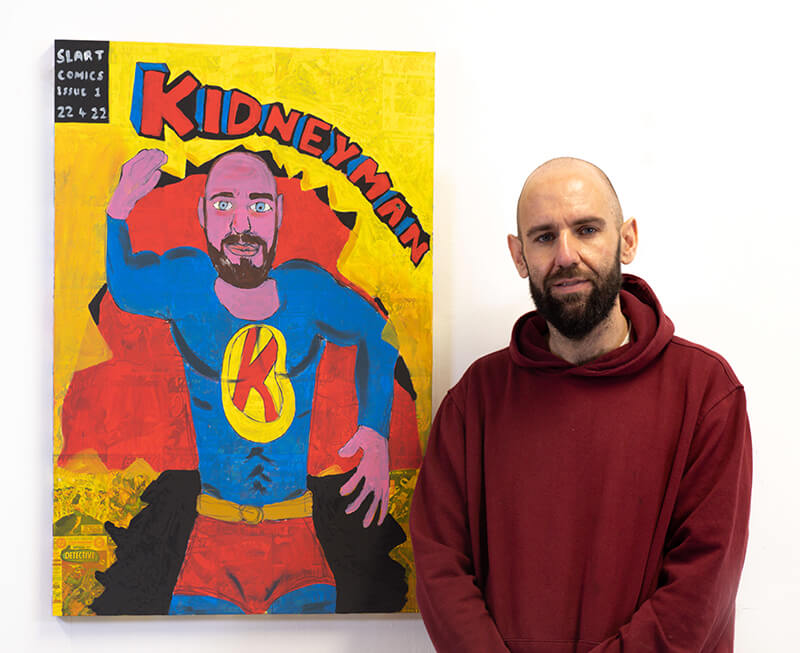 Kidneyman (2022) artwork with Artist, SLART.